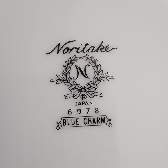 Noritake Blue Charm #6978 Set of Two 7 3/8" Soup Bowls - Picture 3 of 4